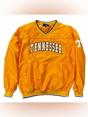 VTG Tennessee Volunteers Windbreaker Pullover Large Orange VNeck Colosseum